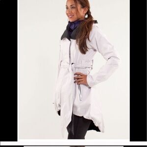 Lululemon Athletica White Trench Coat with Belt